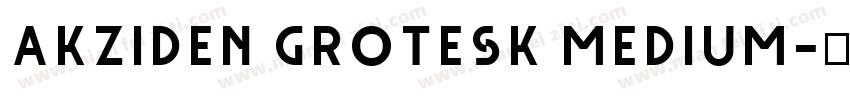 Akziden Grotesk Medium字体转换